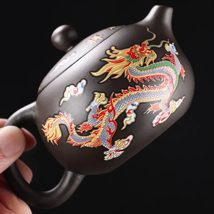 Clayvora Artisan Phoenix Dragon Teapot