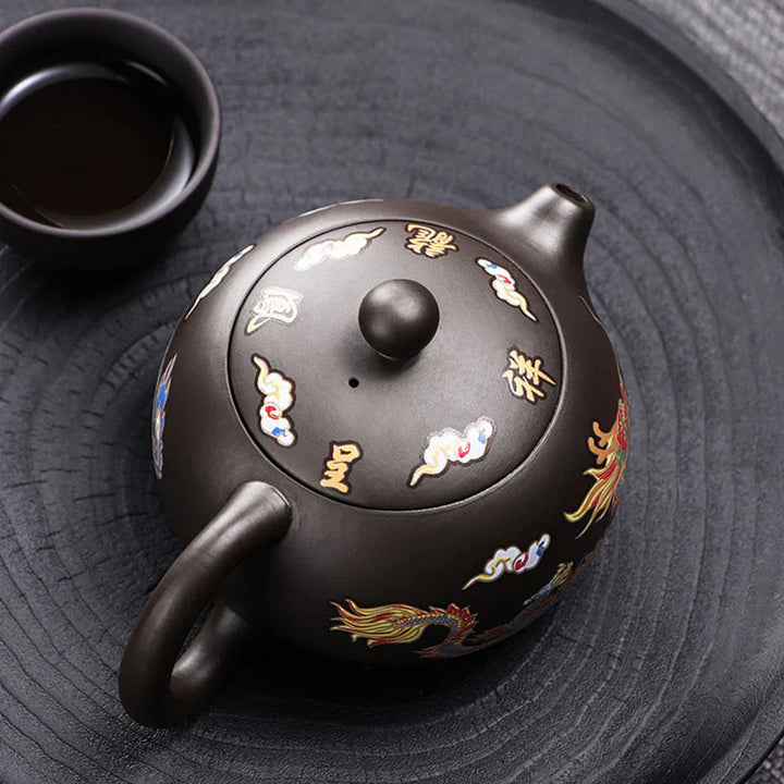 Clayvora Artisan Phoenix Dragon Teapot