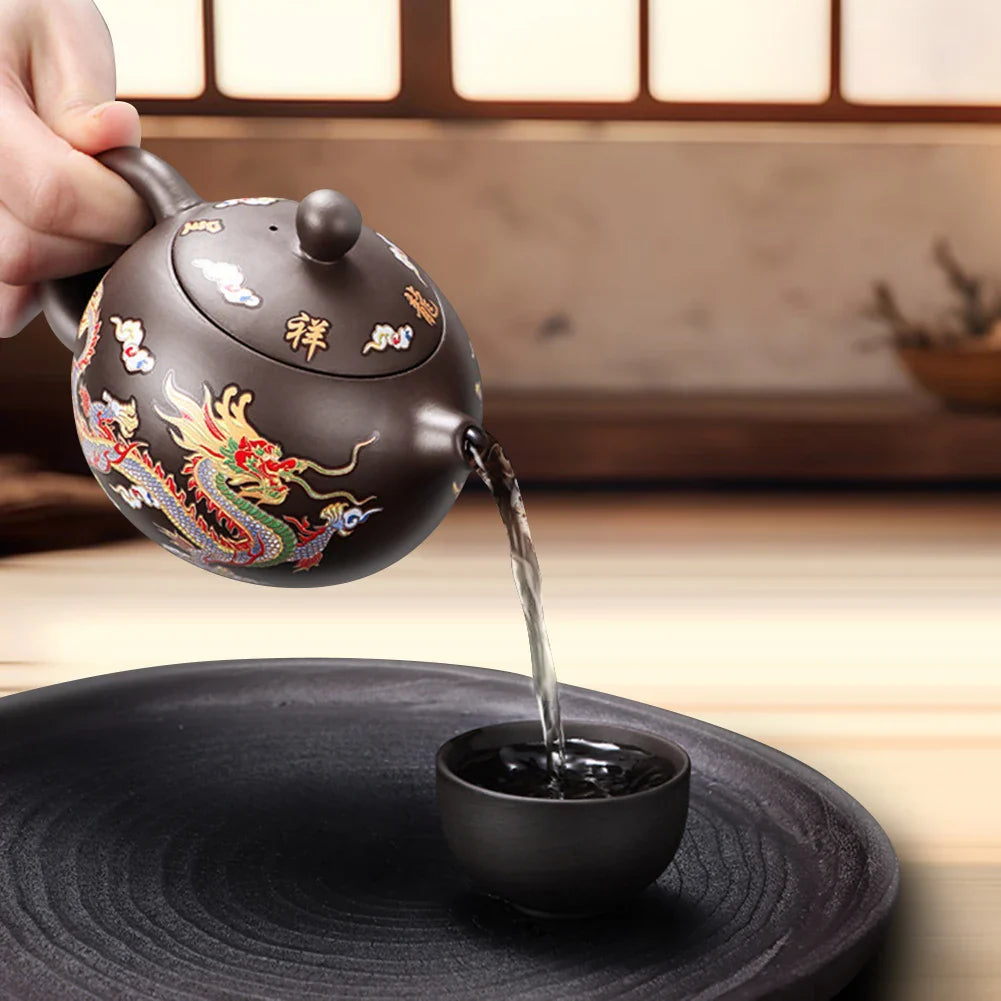 Clayvora Artisan Phoenix Dragon Teapot